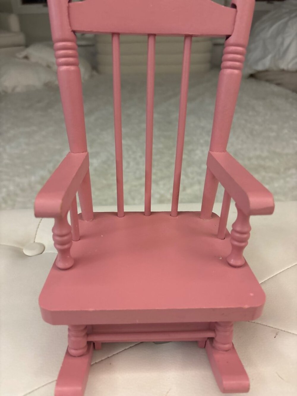 Vintage Bumpkins Fabrizio George Good Pink Wood Rocking Chair Wind Up Music Box - Picture 2 of 16